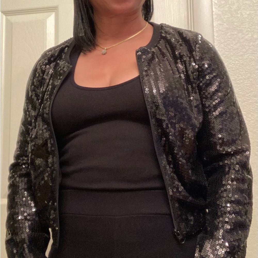 H&M Black Sequin Women's Jacket